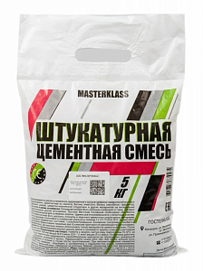 Штукатурная цементная смесь 5 кг ГОСТ 33083-2014